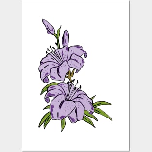 Purple Flowers Posters and Art